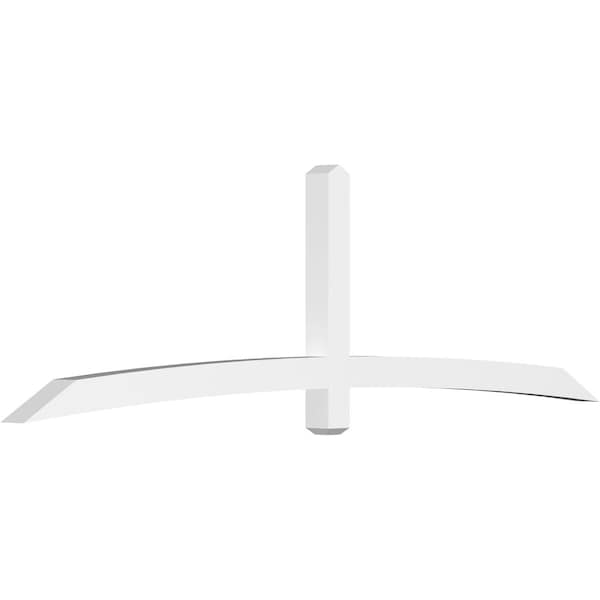 Ekena Millwork Bellingham Architectural Grade PVC Gable Bracket, 108"W x 31 1/2"H x 4"D x 4"F, 7/12 Pitch GBP108X32X0404BEL00 - main